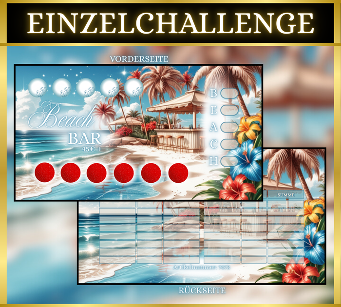 Beach Bar - Einzelchallenge (matt foliert)