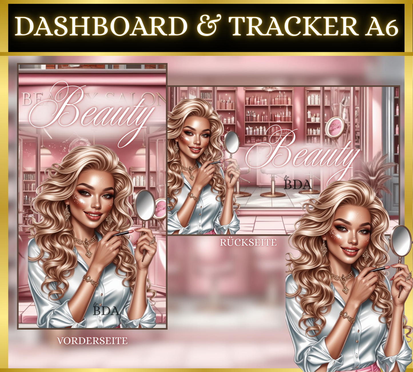 A6 Dashboard & Tracker MATT foliert - Beauty