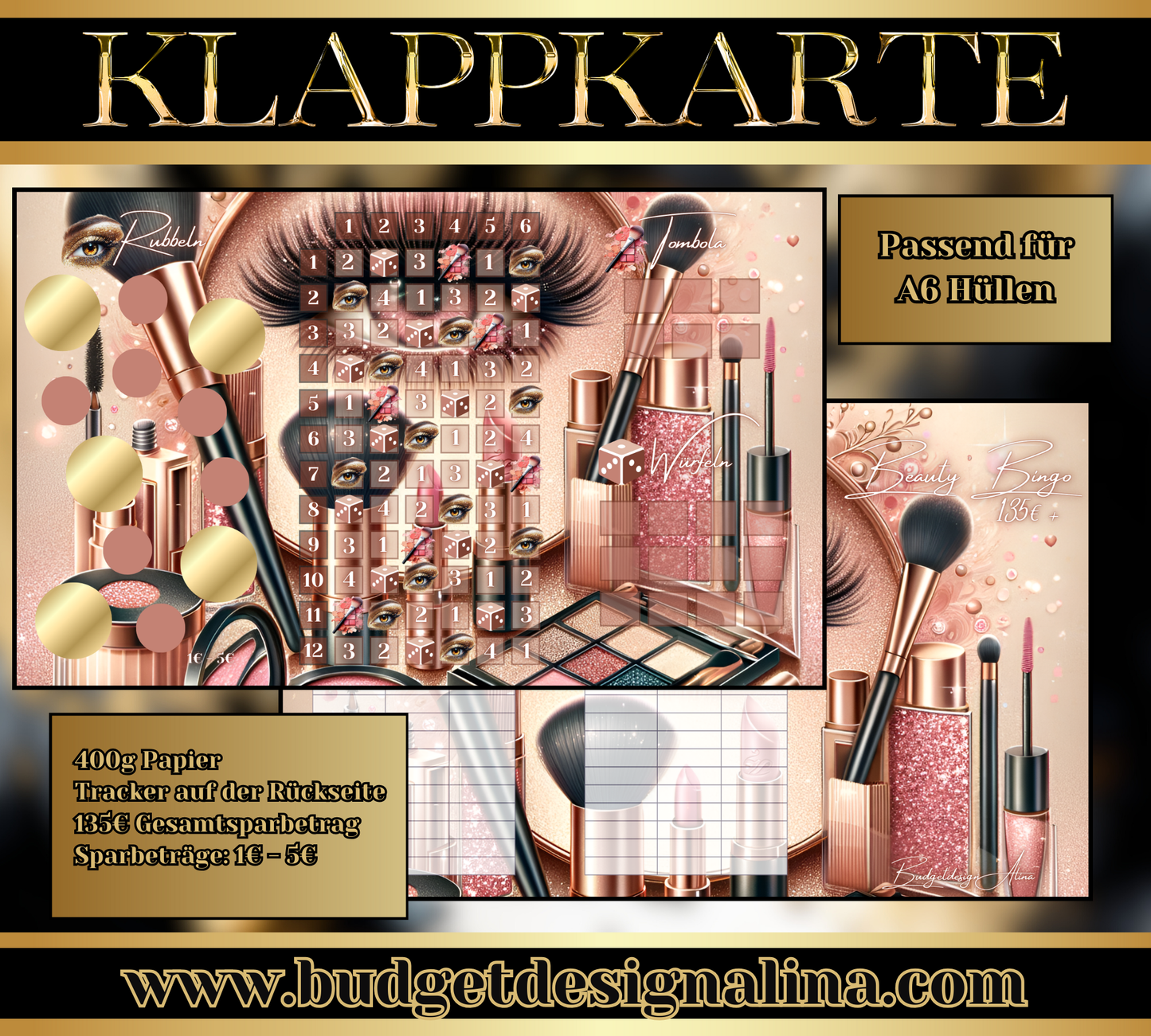 Beauty Bingo 3er Klappkarte