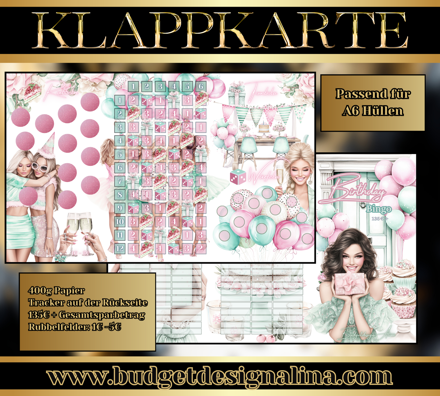 Birthday Bingo 3er Klappkarte