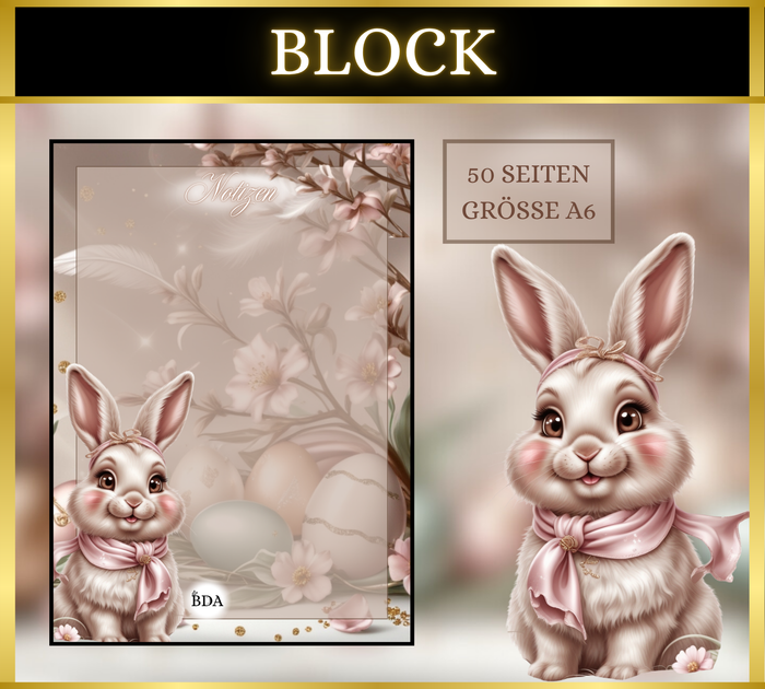 Block Easter Bunny A6
