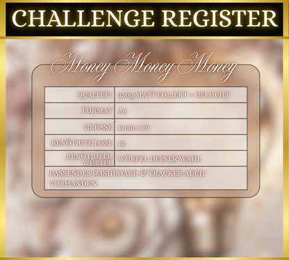 Register Challenges "Nachzahlungen" - Money Money Money