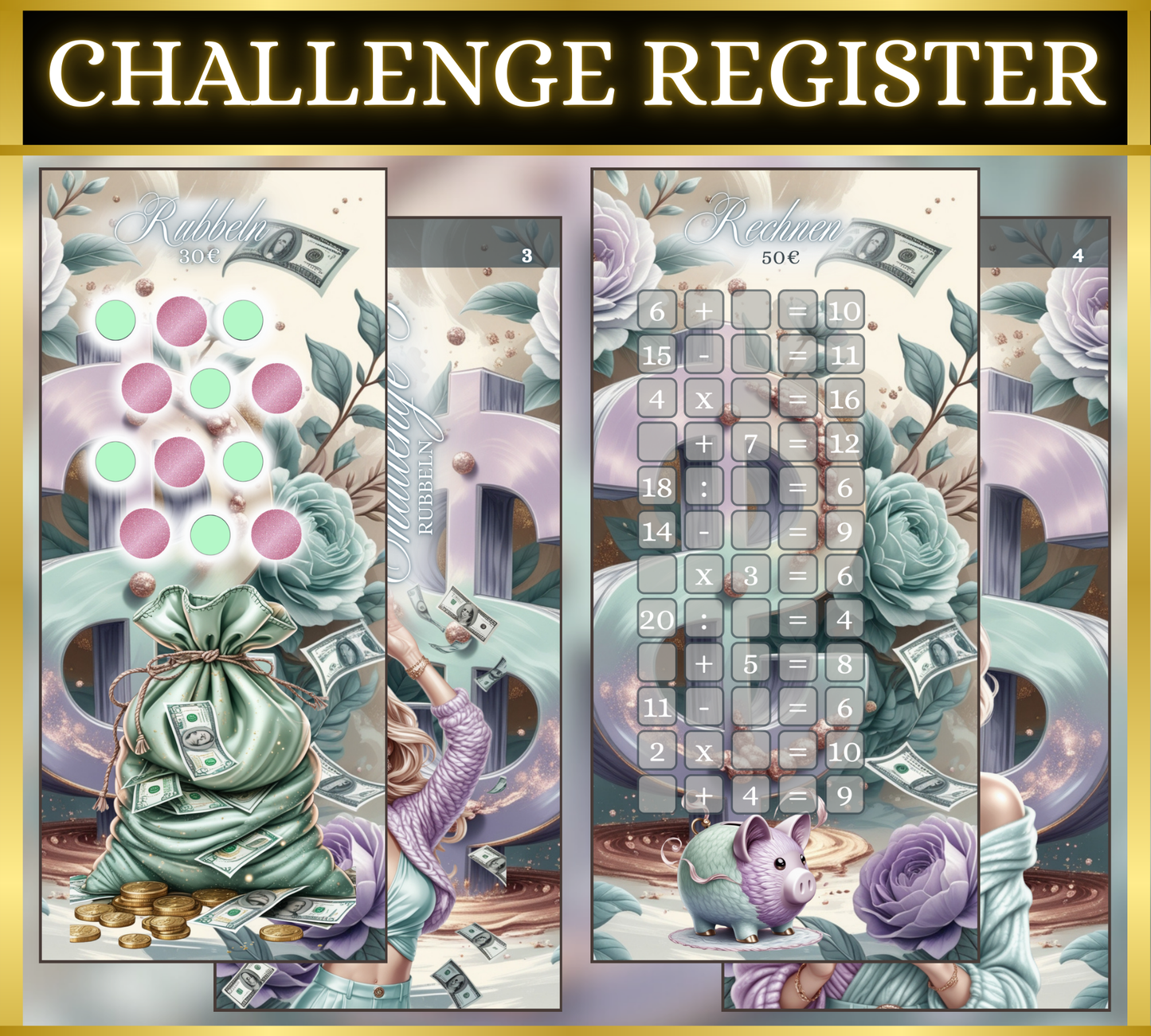 Register Challenges "Notgroschen" - Money Puffer