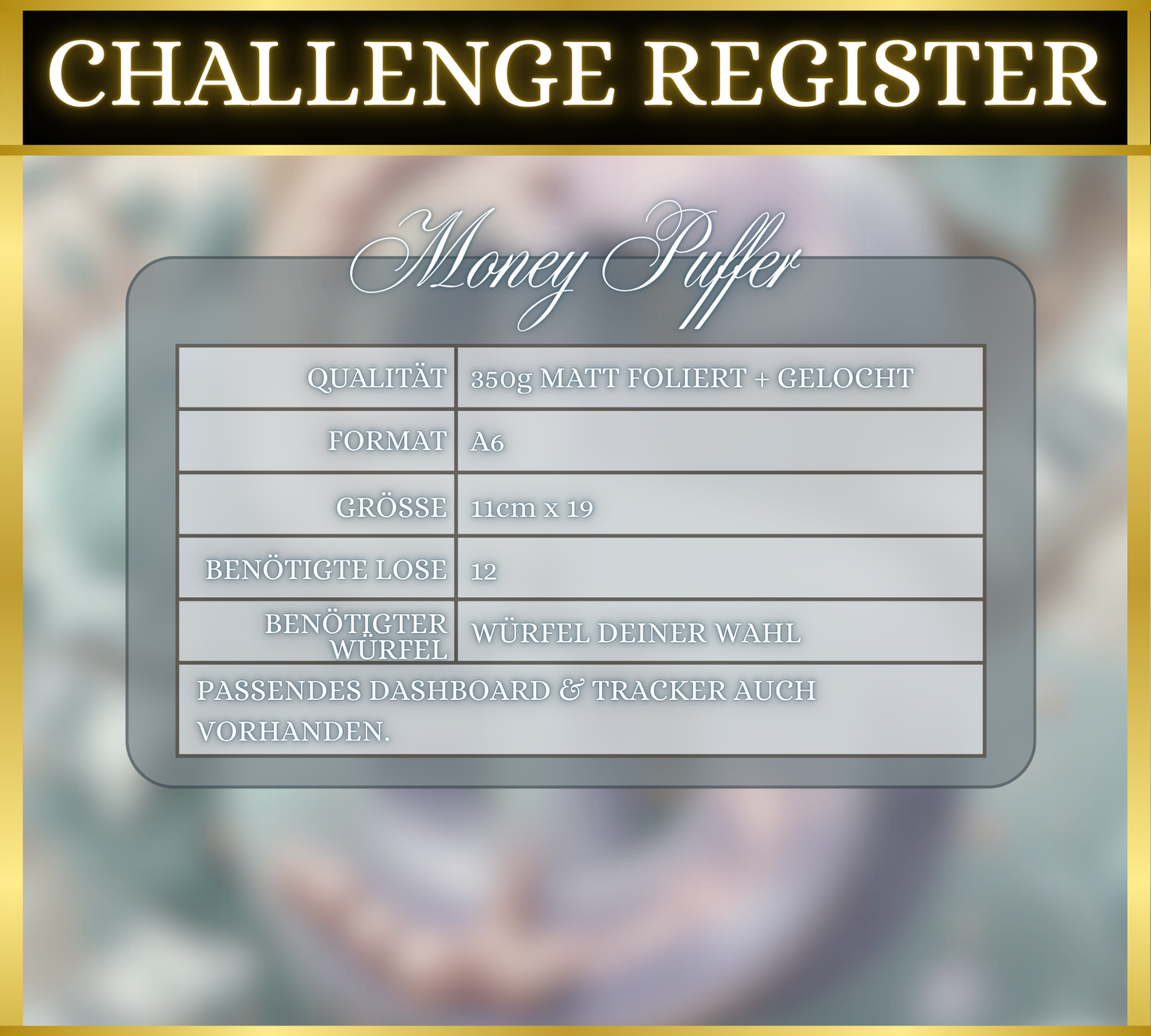 Register Challenges "Notgroschen" - Money Puffer