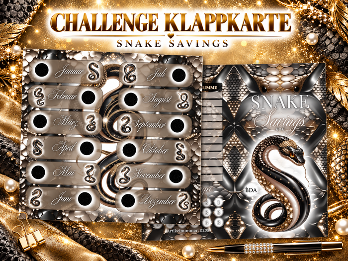 Snake Savings 2er Klappkarte