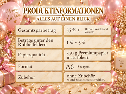 Birthday - Einzelchallenge (matt foliert)