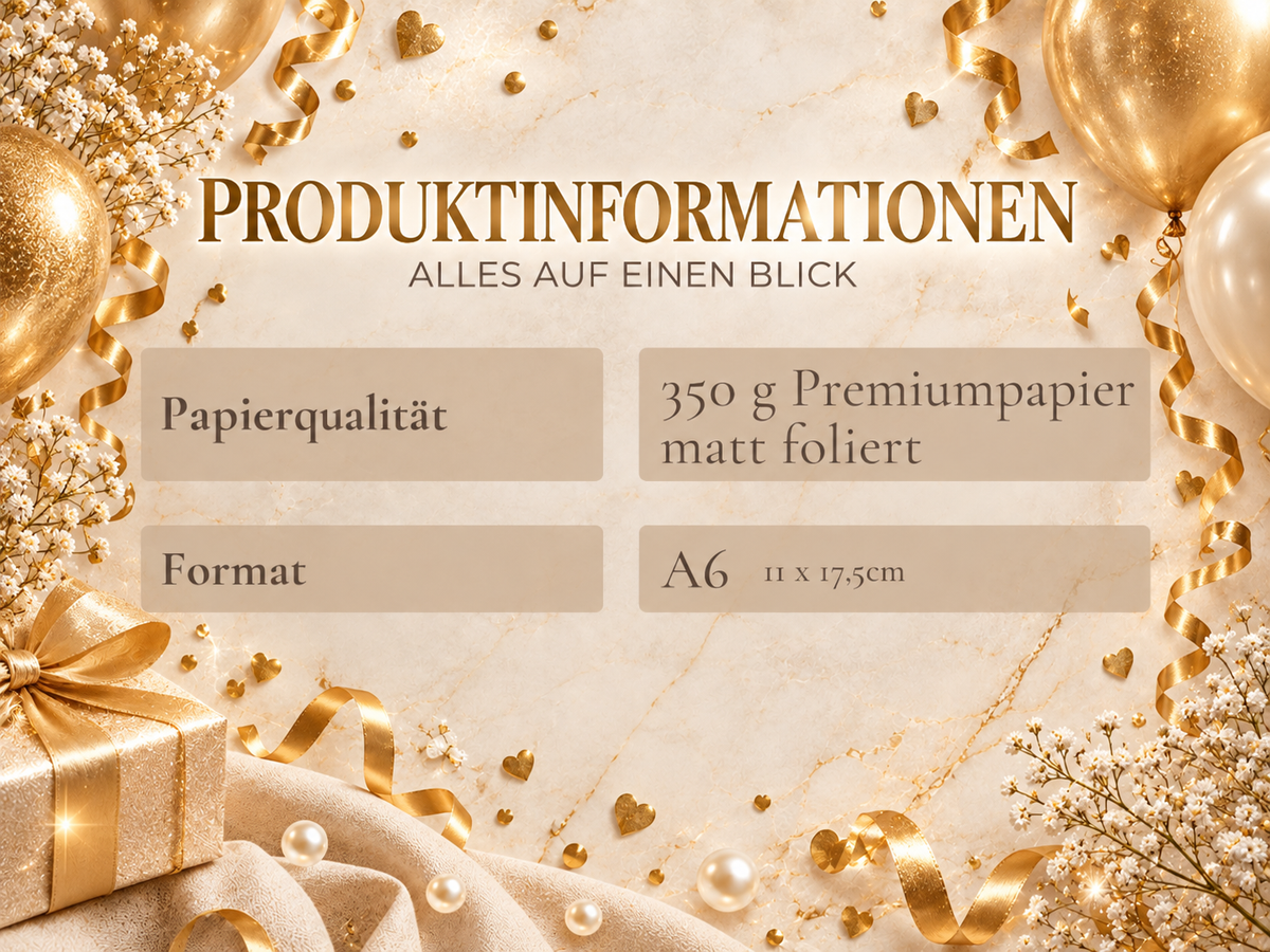 A6 Deckblatt MATT foliert - Geburtstage