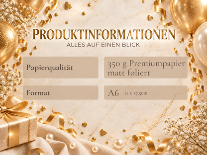 A6 Deckblatt MATT foliert - Geburtstage