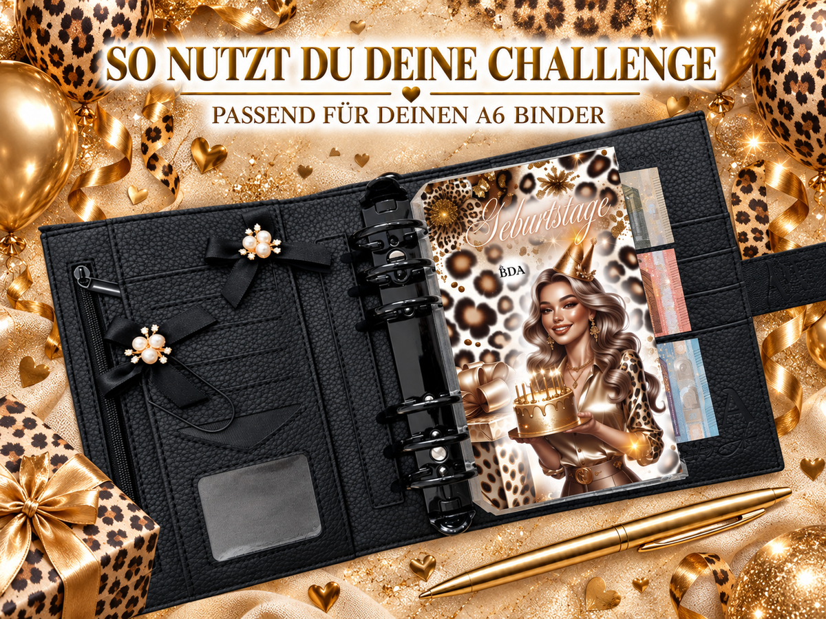 A6 Deckblatt MATT foliert - Geburtstage LEO