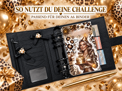 A6 Deckblatt MATT foliert - Geburtstage LEO