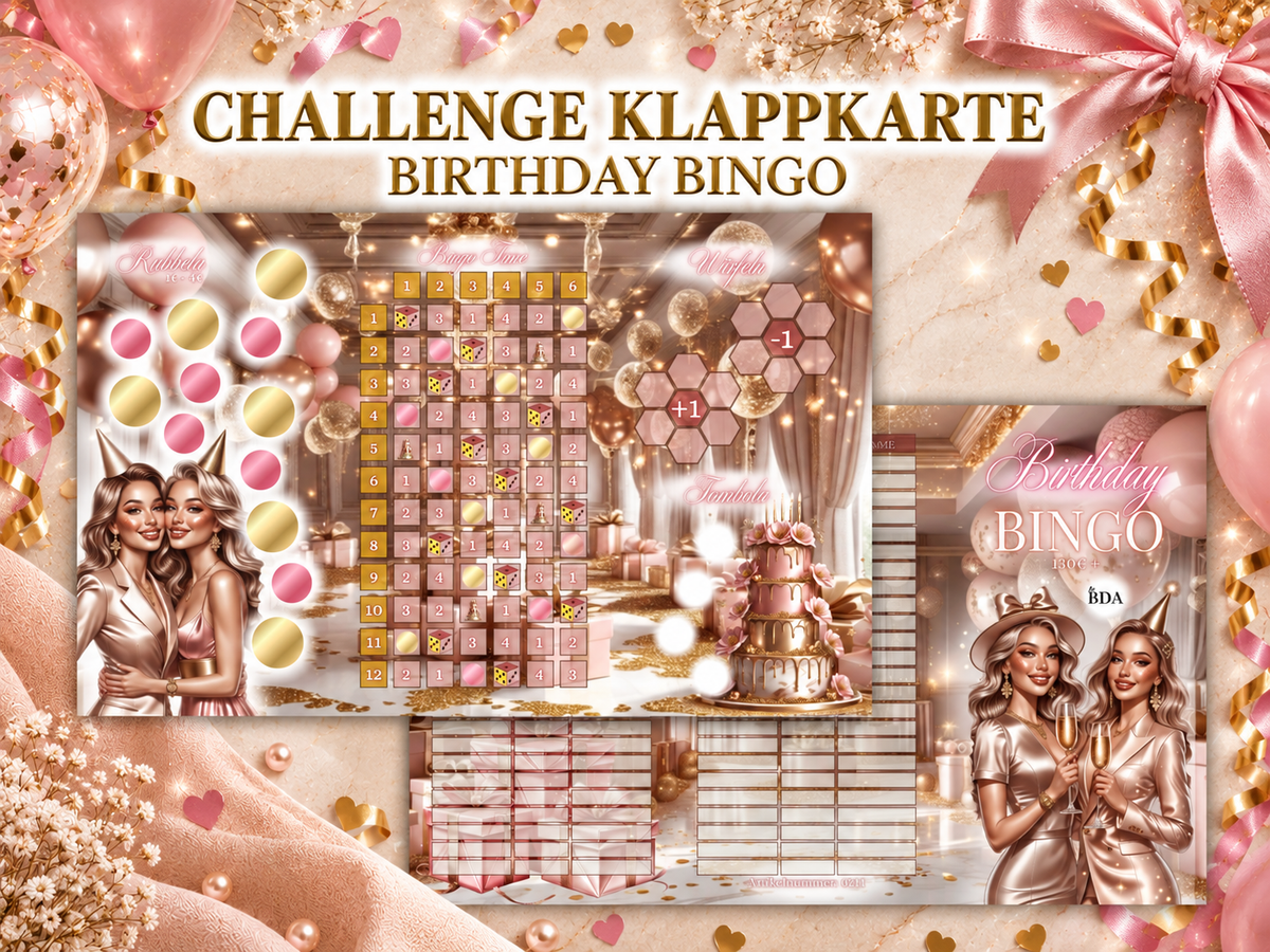 Birthday Bingo 3er Klappkarte