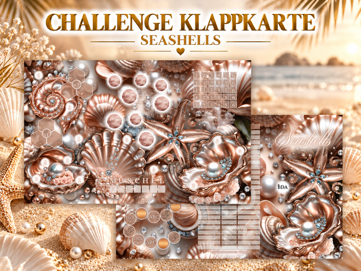 Seashells 3er Klappkarte