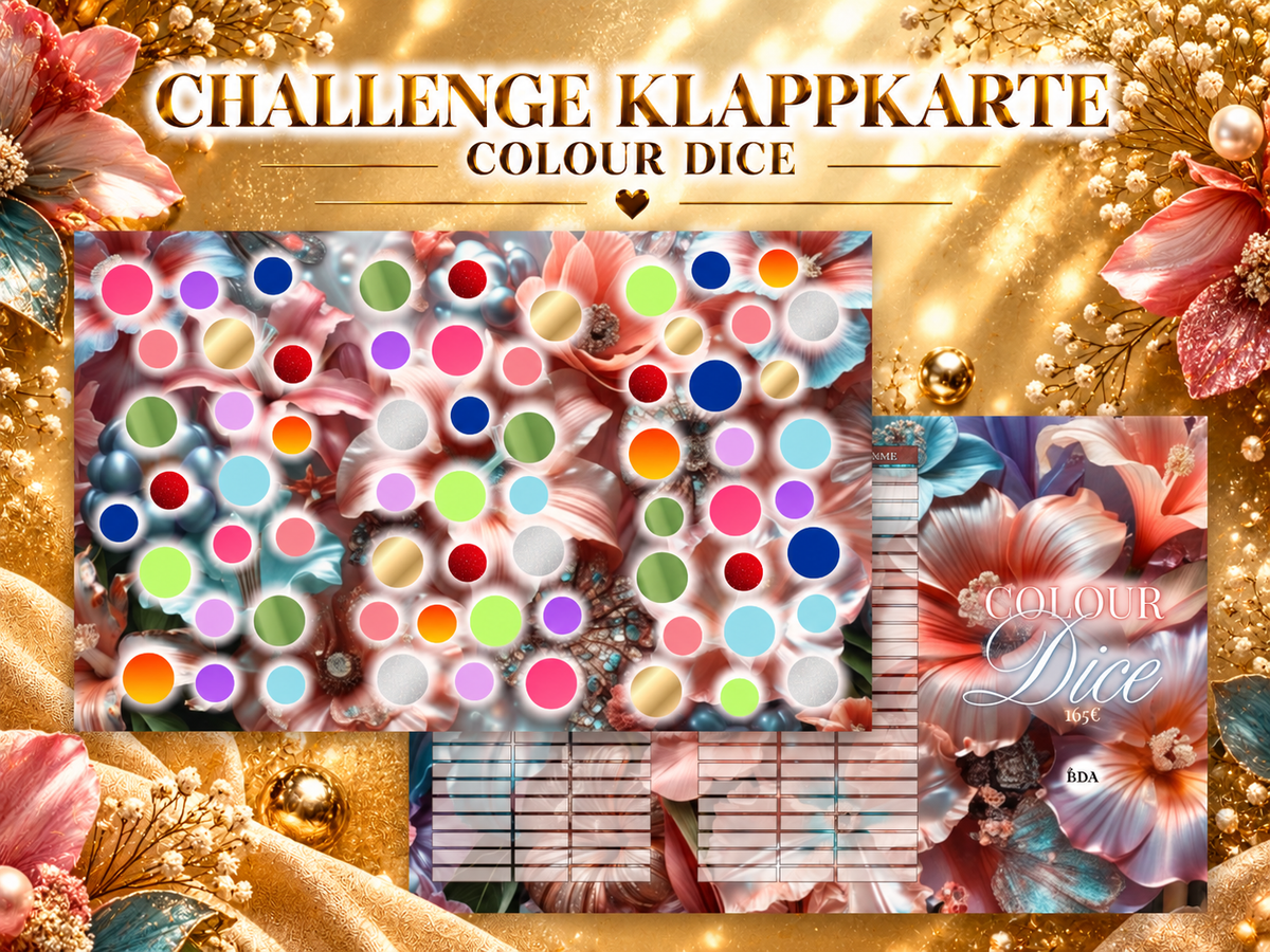 Colour Dice 3er Klappkarte