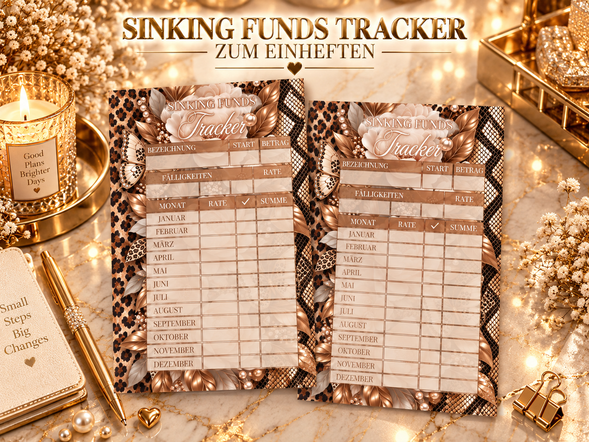 BDA Sinking Funds Tracker zum einheften