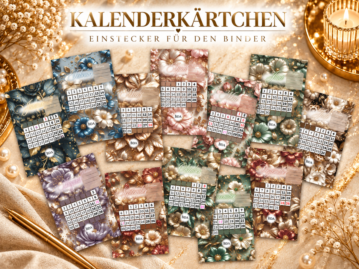 Kalenderkärtchen Flowers