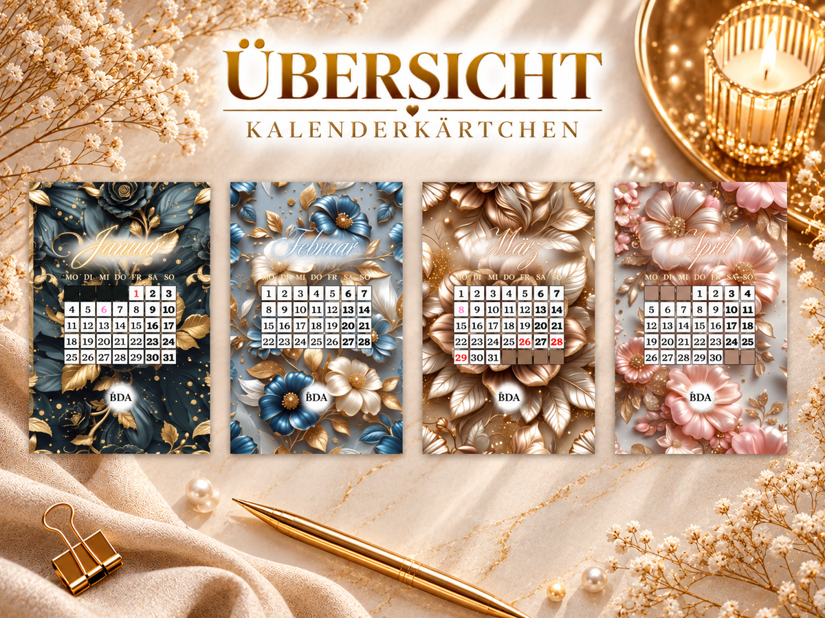 Kalenderkärtchen Flowers