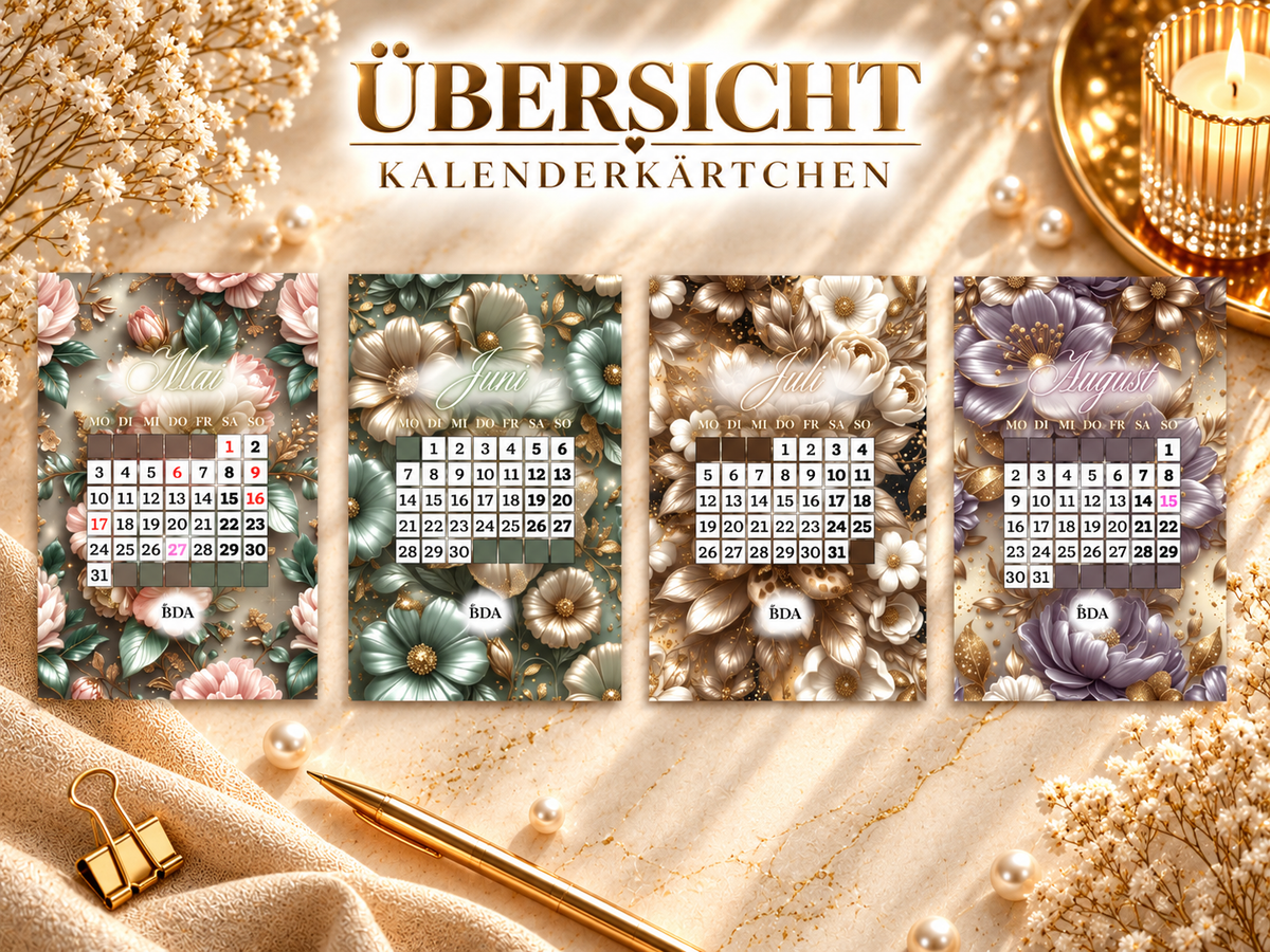 Kalenderkärtchen Flowers