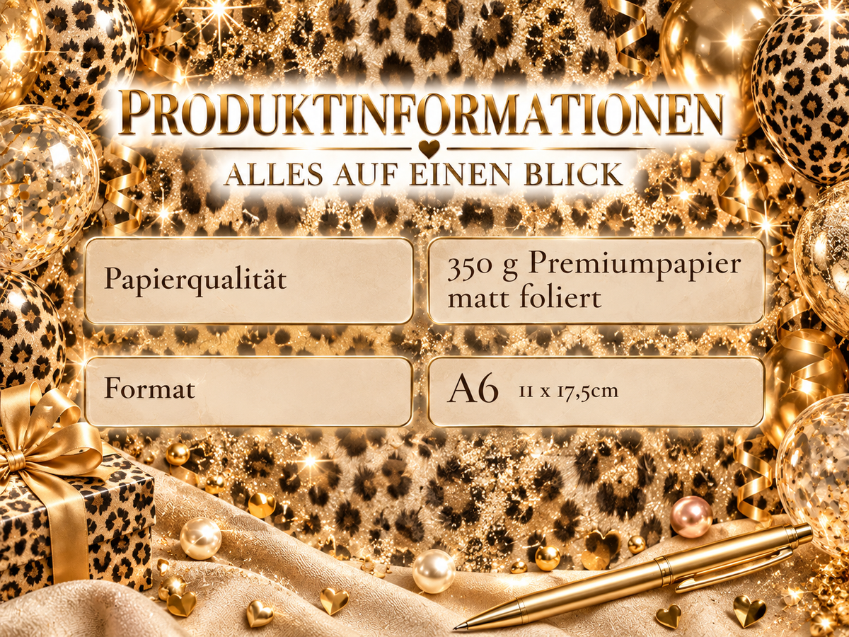 A6 Deckblatt MATT foliert - Geburtstage LEO