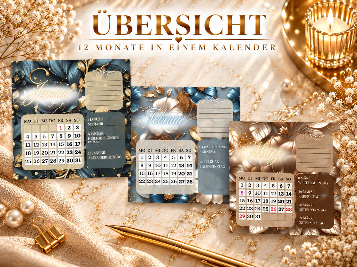 Tischkalender Flowers
