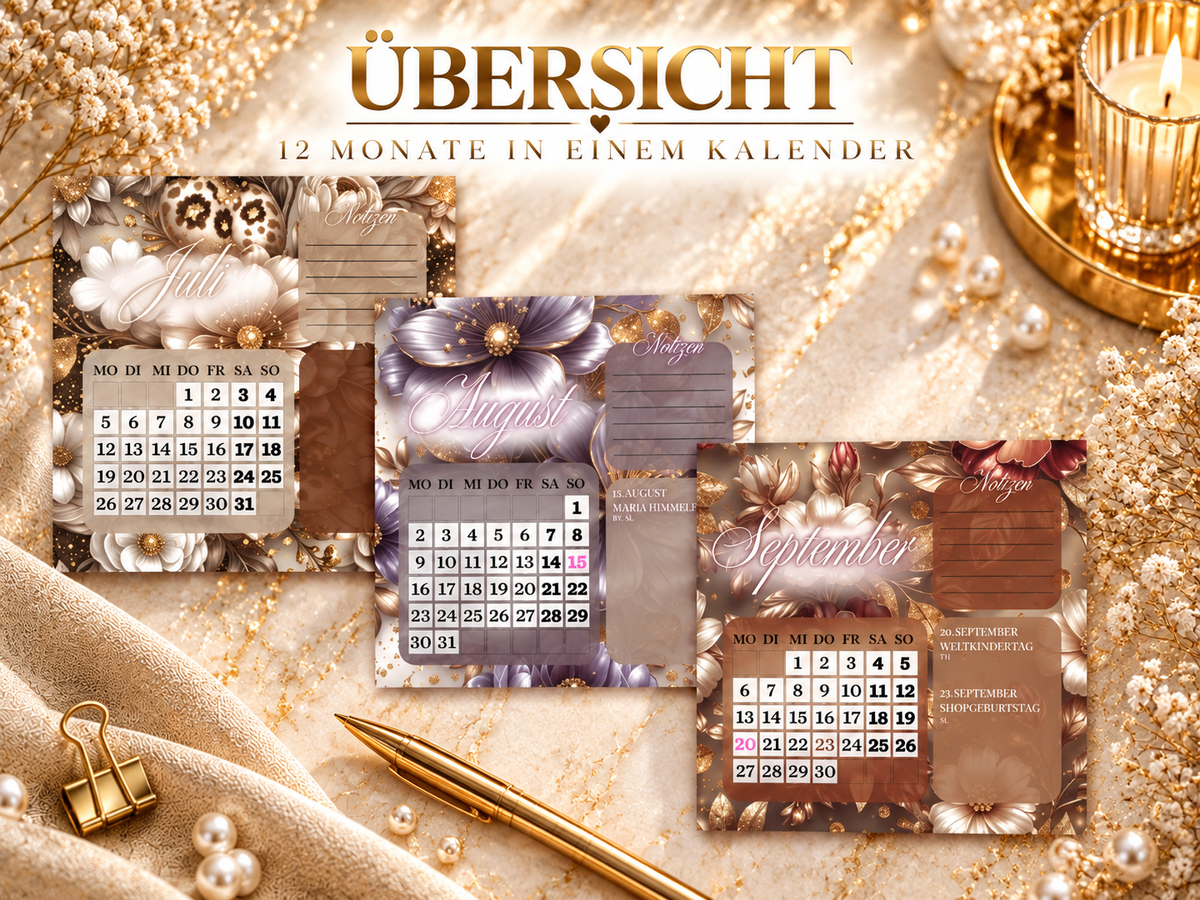 Tischkalender Flowers