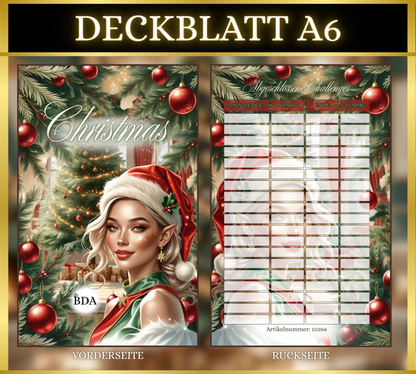 A6 Deckblatt MATT foliert - Christmas