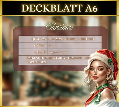 A6 Deckblatt MATT foliert - Christmas