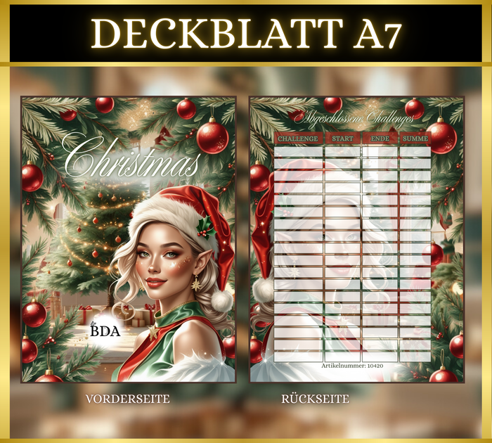 A7 Deckblatt MATT foliert - Christmas