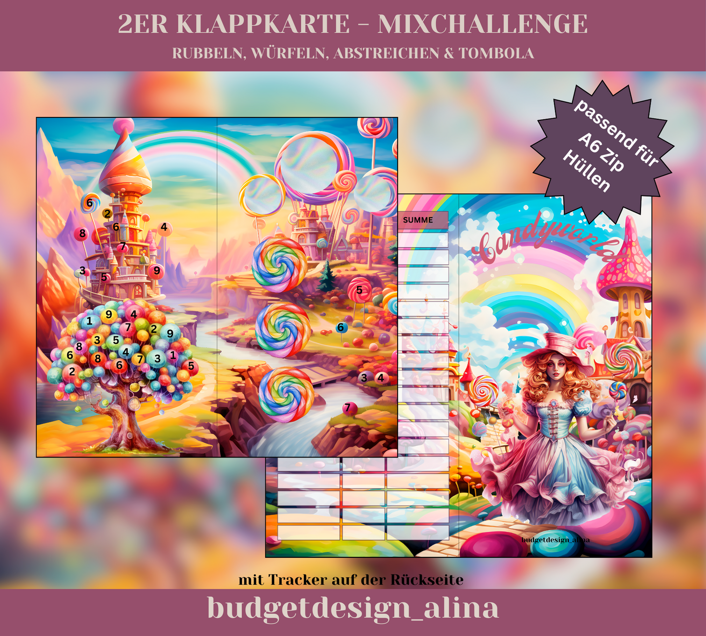 Candyworld 2er Klappkarte Mixchallenge