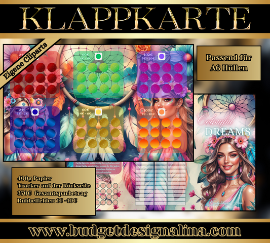 Colourful Dreams 3er Klappkarte