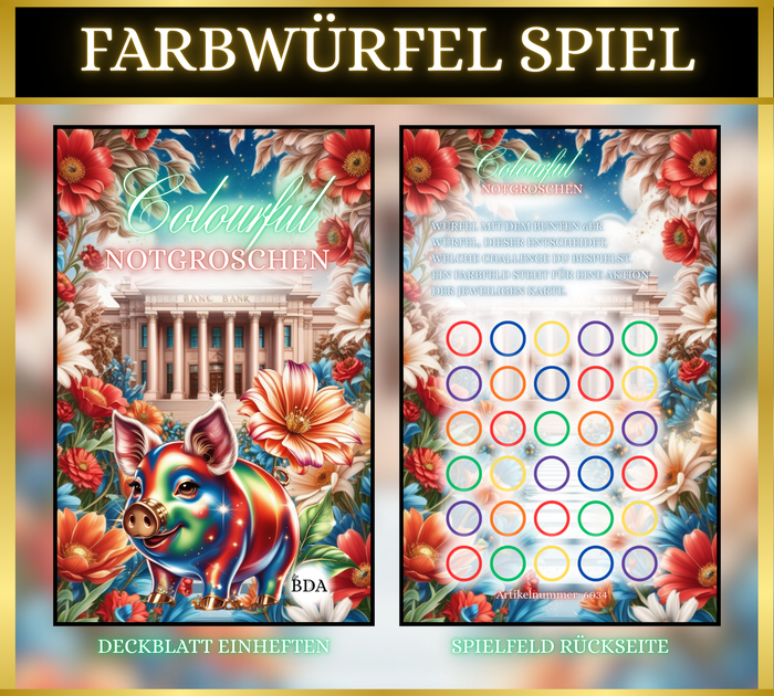 Colourful Notgroschen (komplett matt foliert)