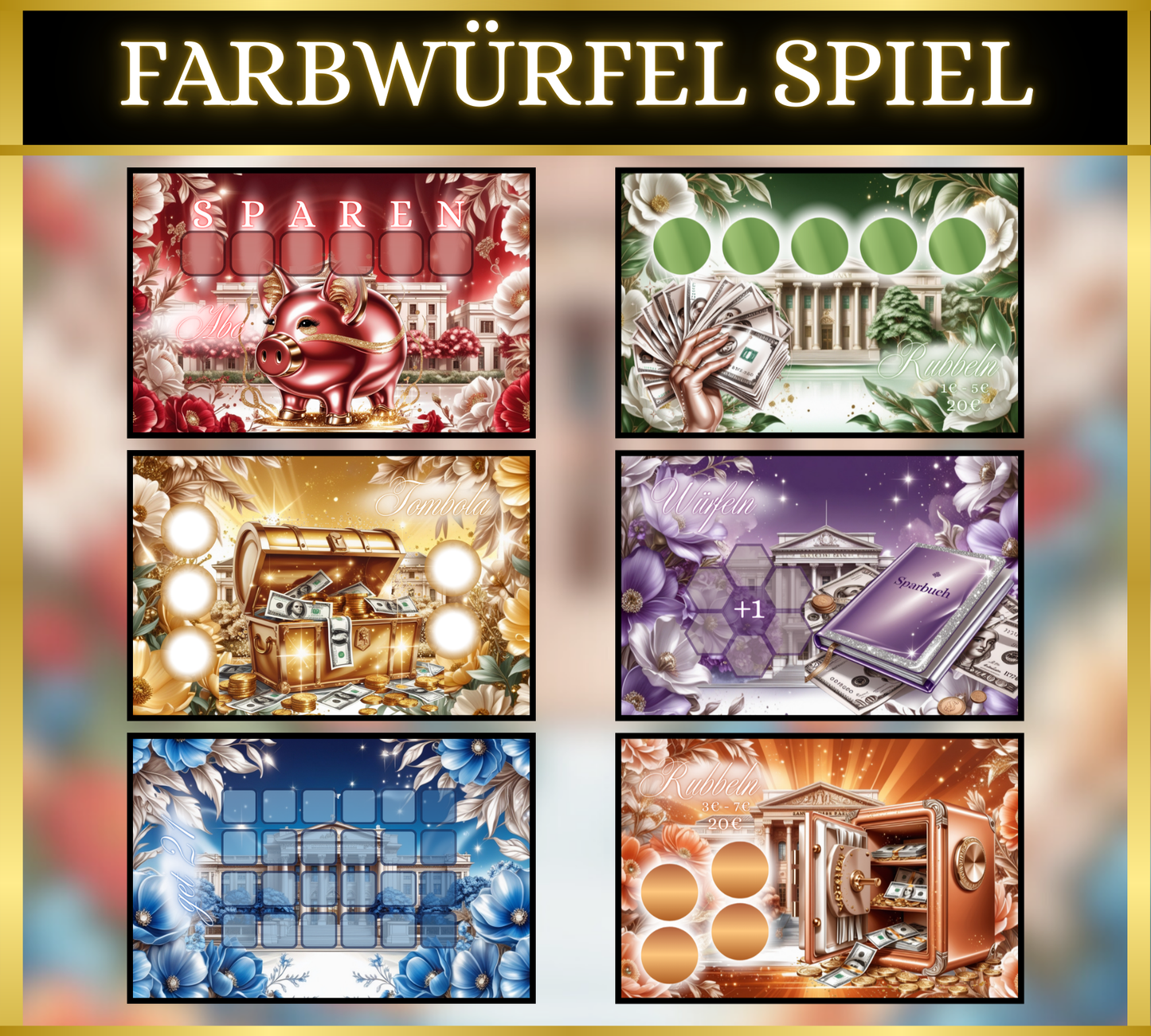 Colourful Notgroschen (komplett matt foliert)