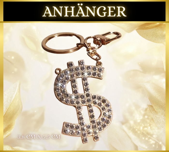 Anhänger Dollarzeichen Strass