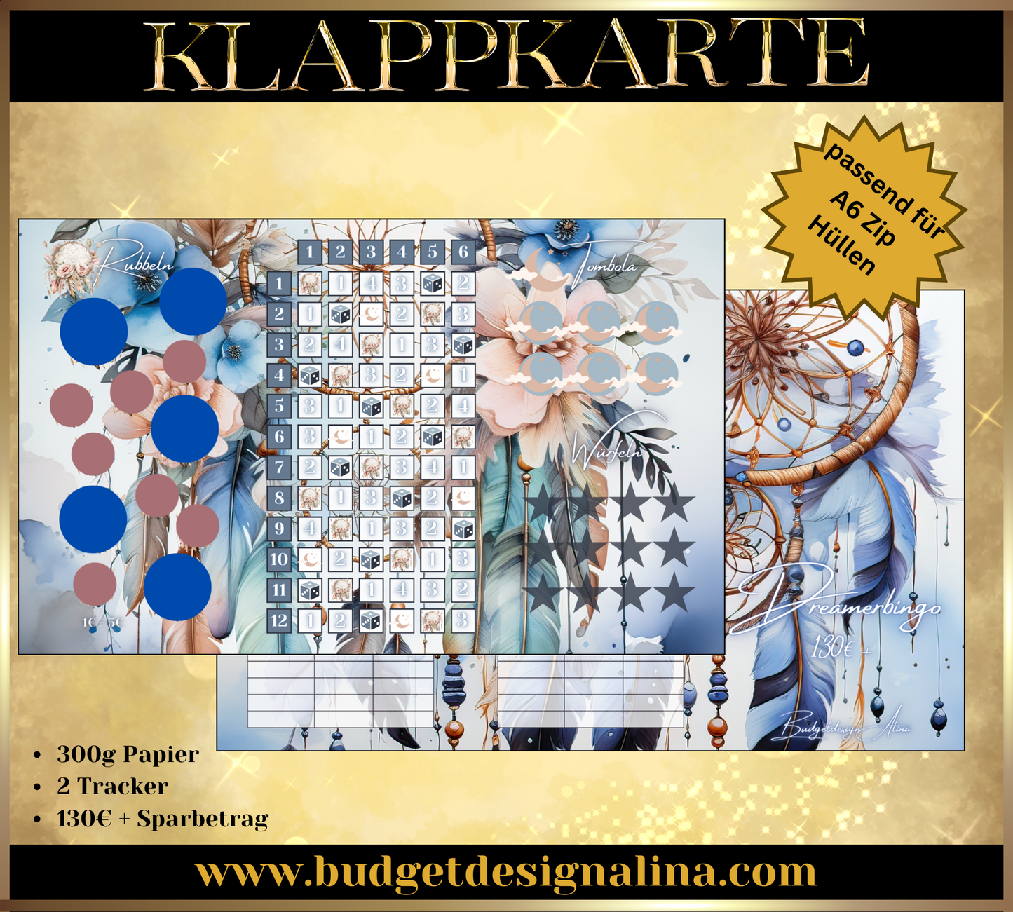 Dreamerbingo 3er Klappkarte