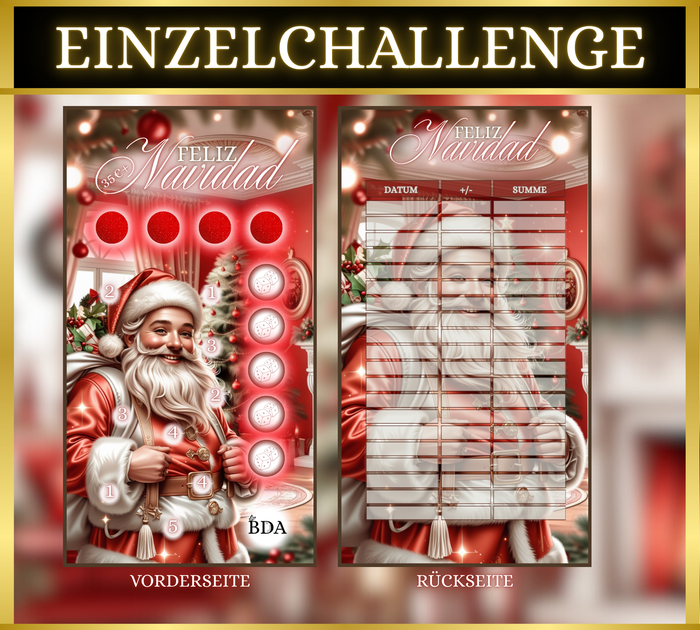 Feliz Navidad - Einzelchallenge (matt foliert)