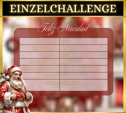 Feliz Navidad - Einzelchallenge (matt foliert)