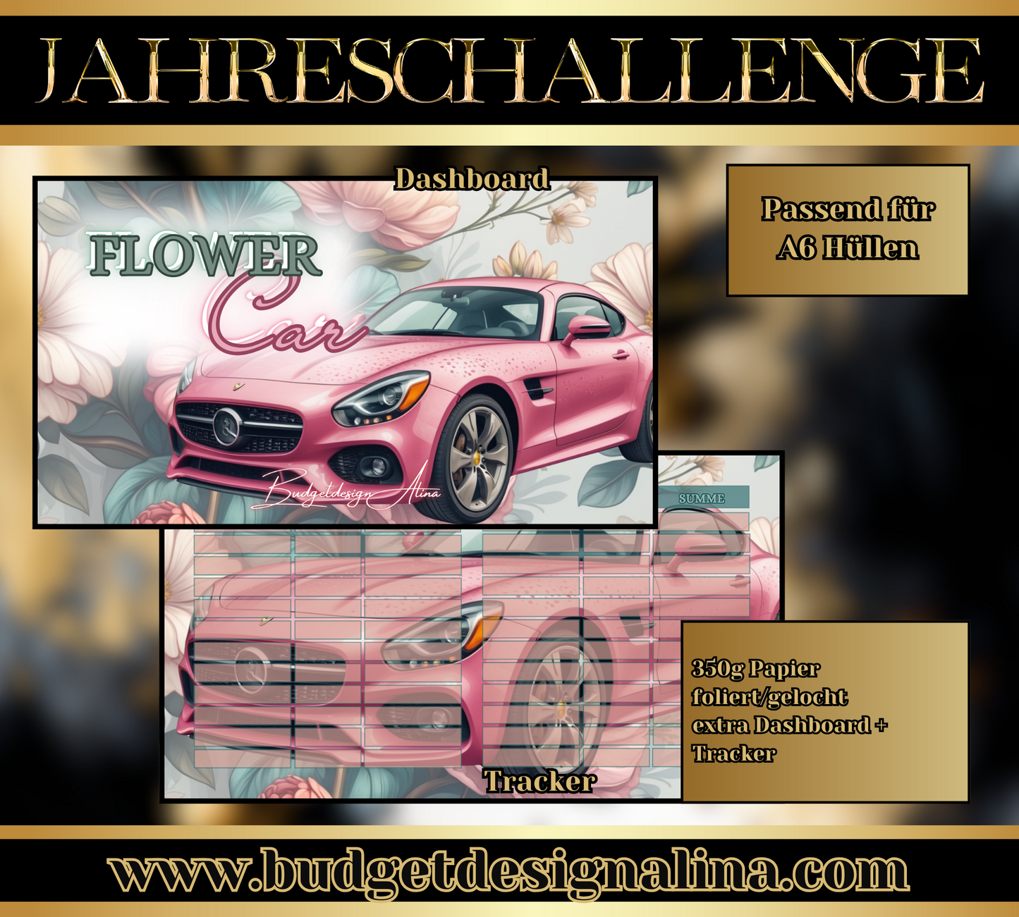 Flower Car - Mini Jahreschallenge/Einheftchallenge