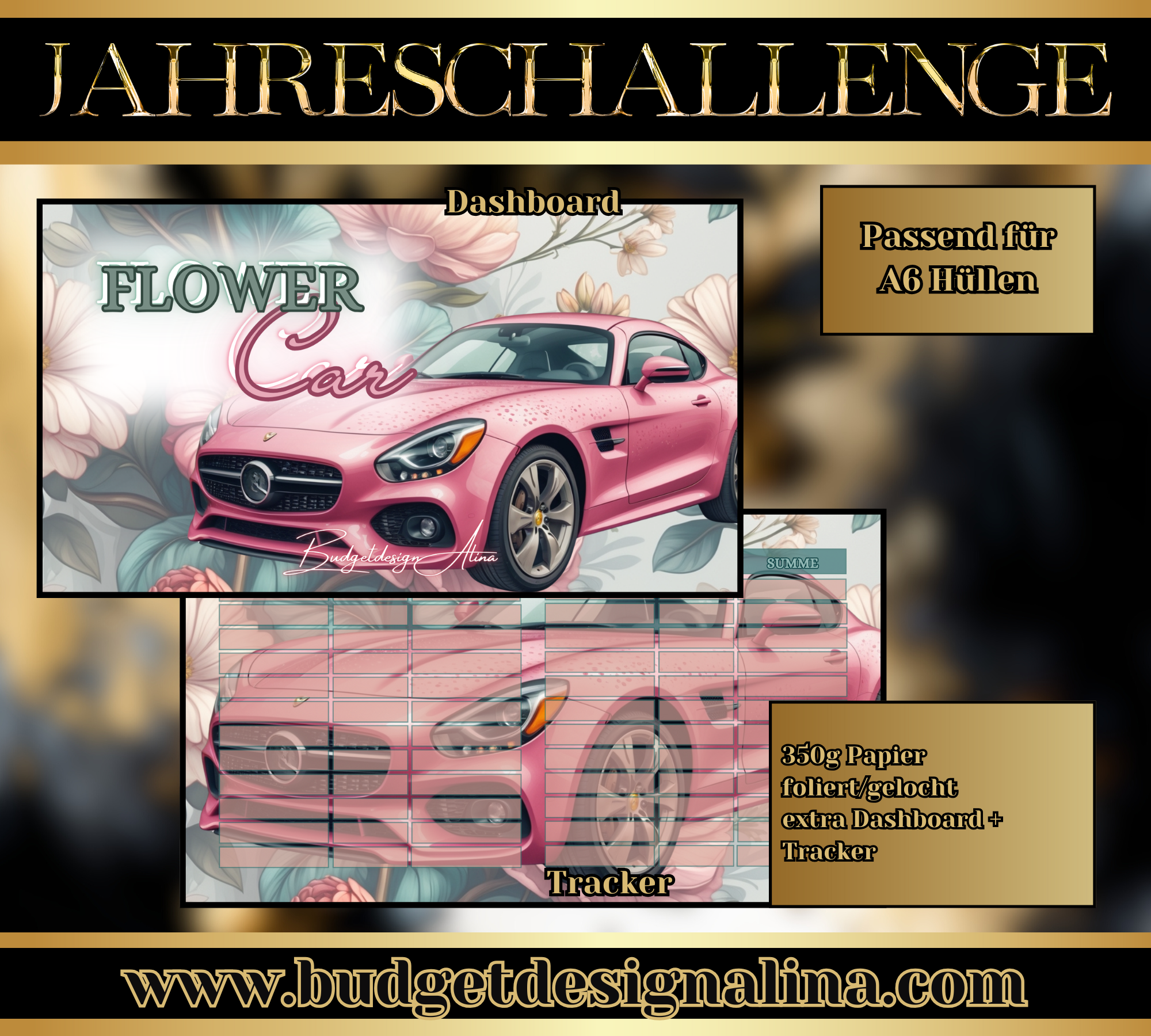 Flower Car - Mini Jahreschallenge/Einheftchallenge