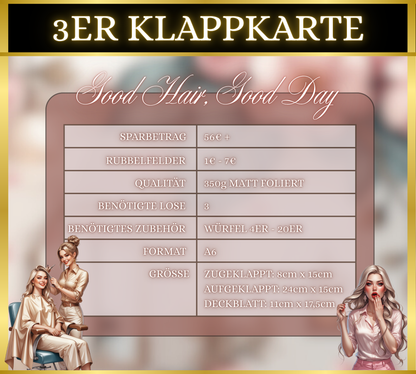 Good Hair, Good Day 3er Klappkarte