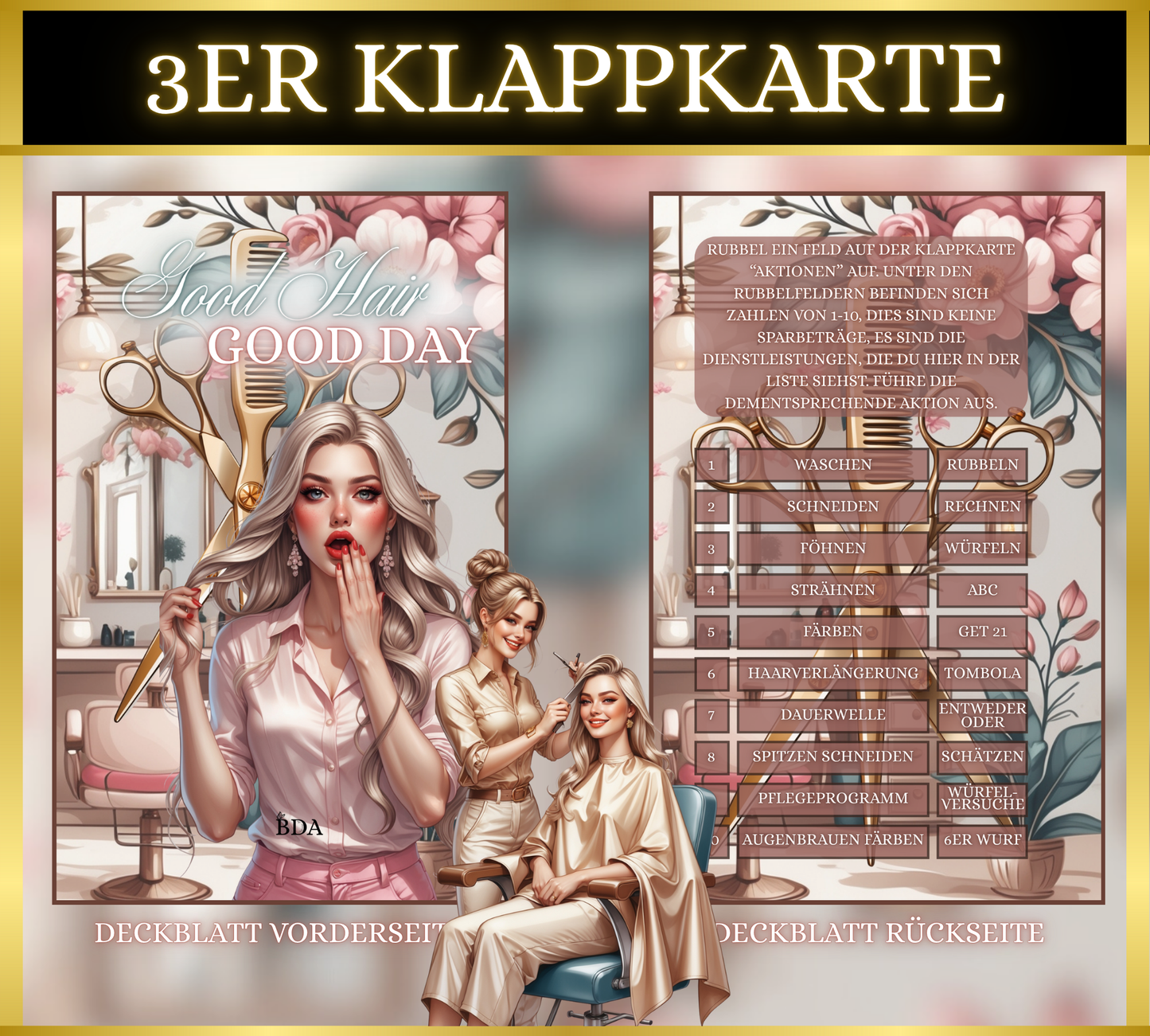Good Hair, Good Day 3er Klappkarte
