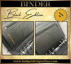 A6 Binder BLACK EDITION (grobe Struktur)