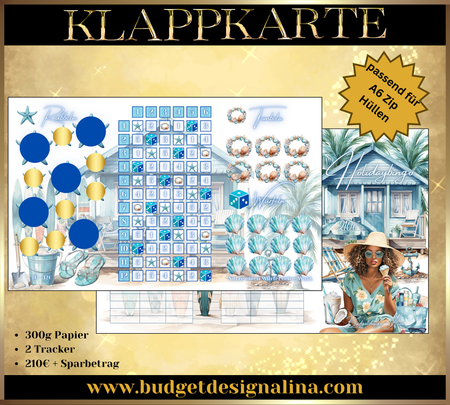 Holidaybingo 3er Klappkarte