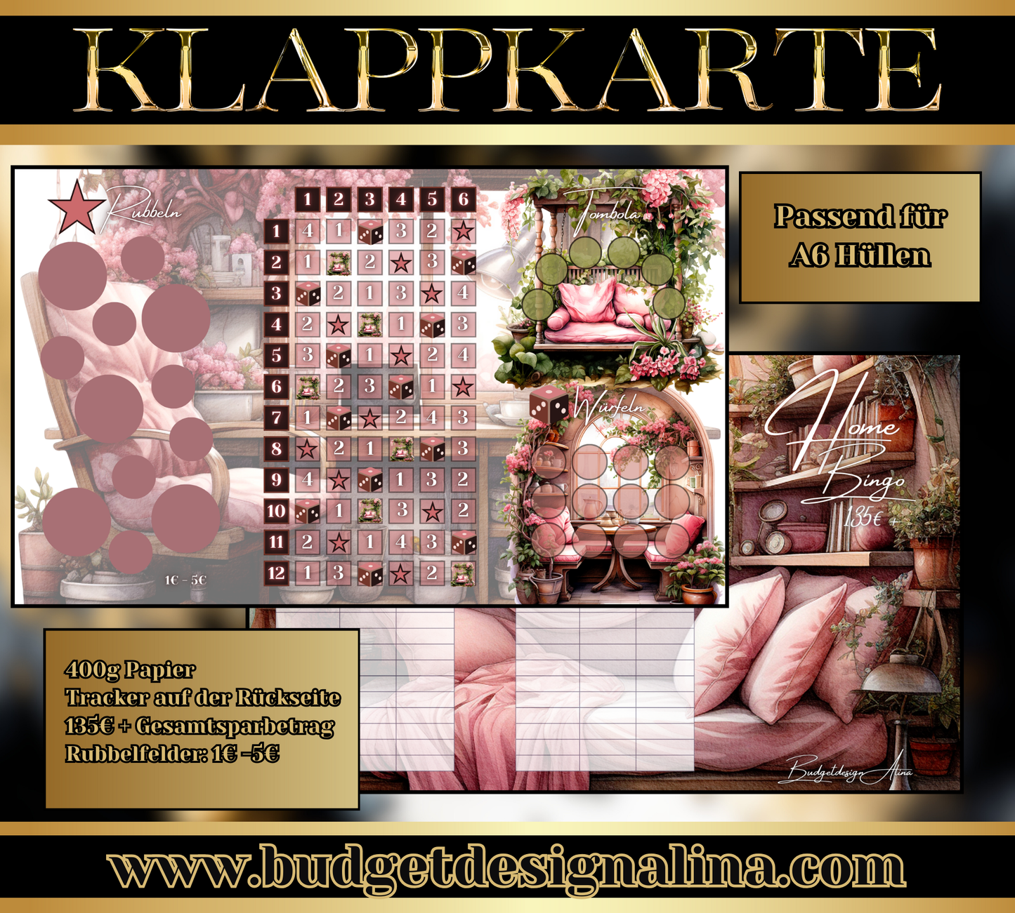 Homebingo 3er Klappkarte