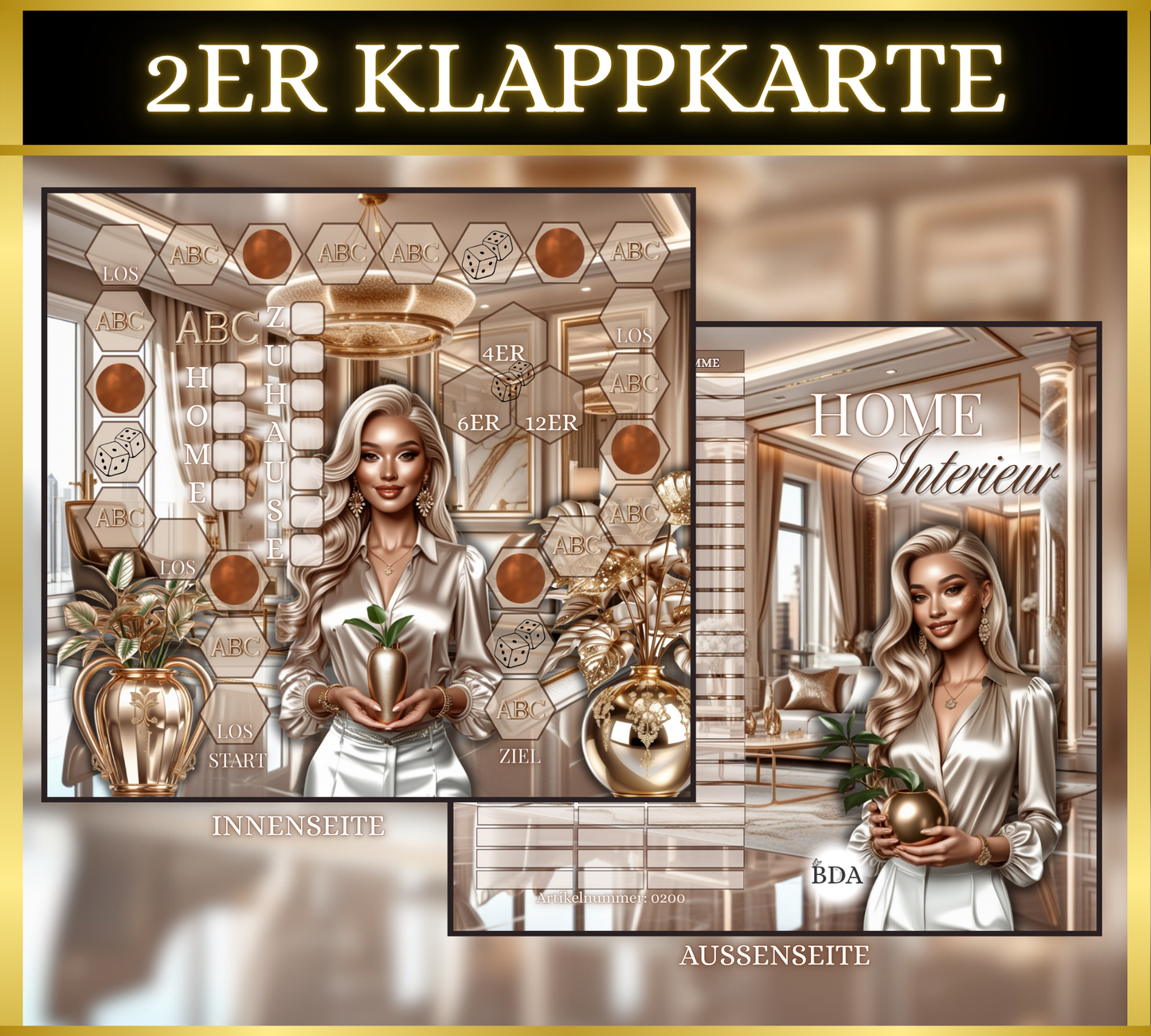 Home Interieur 2er Klappkarte