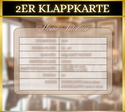 Home Interieur 2er Klappkarte