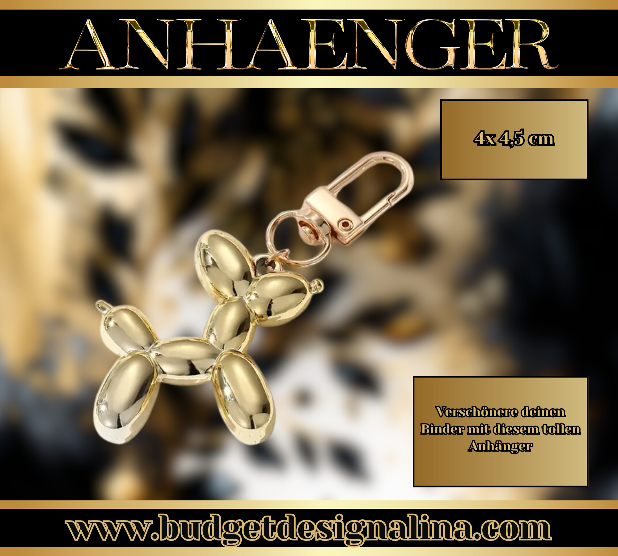 Anhänger Hund Gold