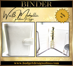 ABVERKAUF A6 Deluxe Binder mit Reißverschluss Flyleaf 3cm Ringe