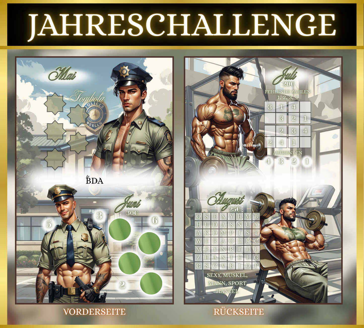 Jahreschallenge Hot Boys (zum einheften)