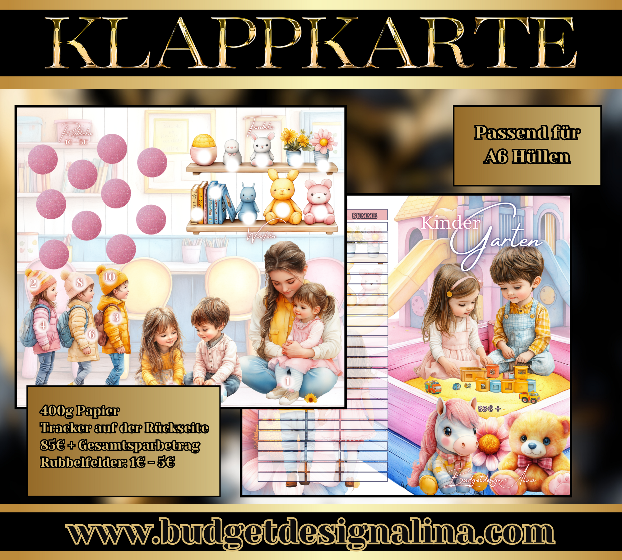 Kindergarten 2er Klappkarte