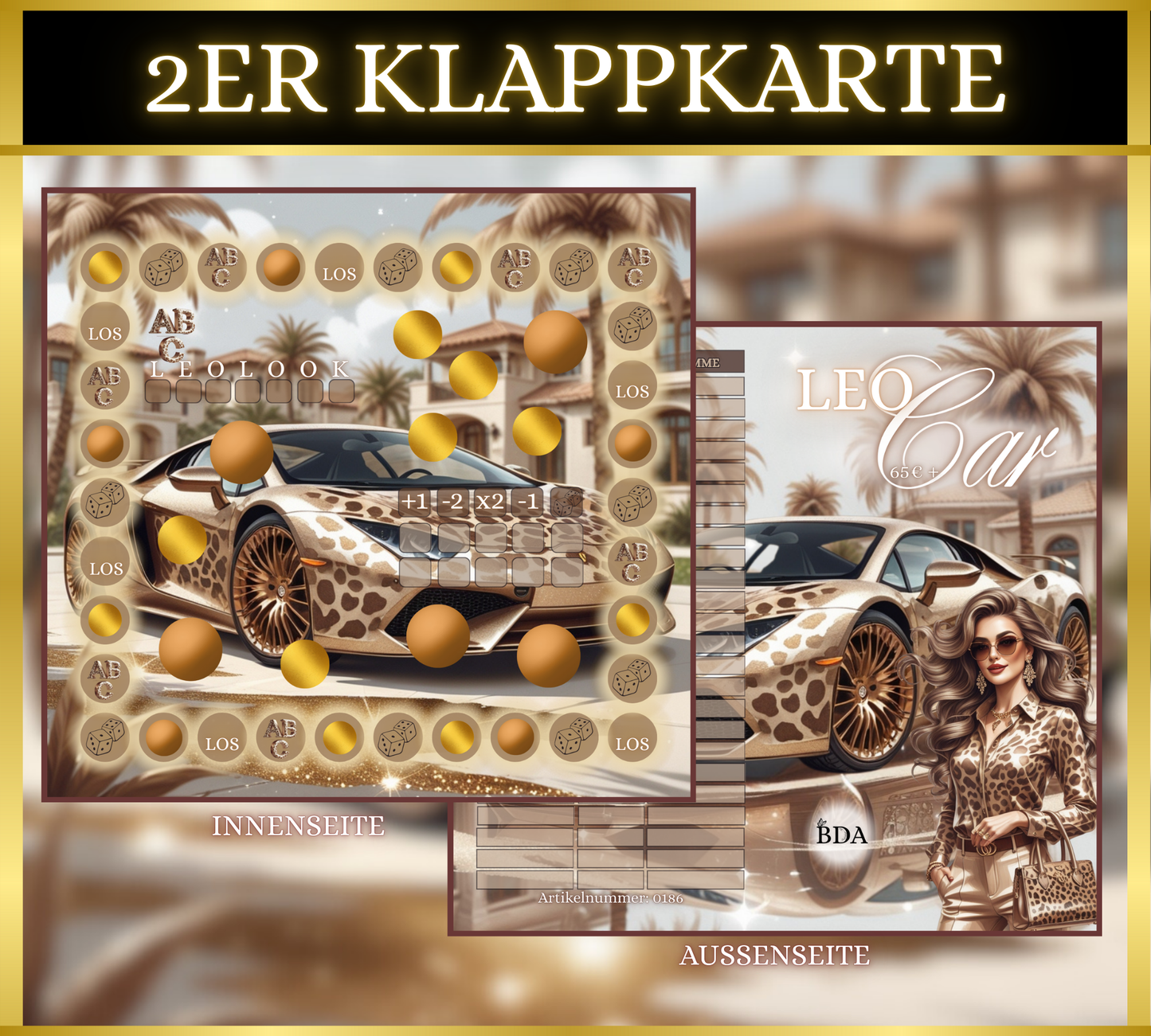 Leo Car 2er Klappkarte