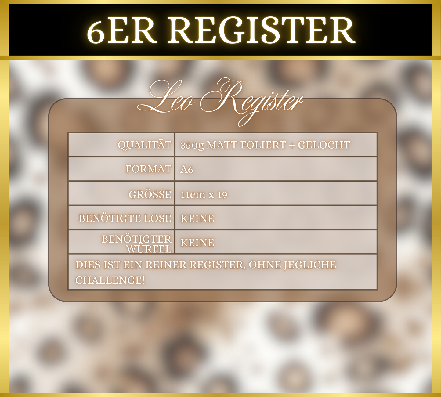 Register "Zufallschallenges" LEO